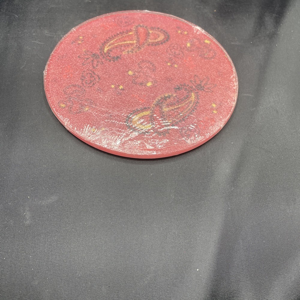 Red W/ Paisley Design Trivet