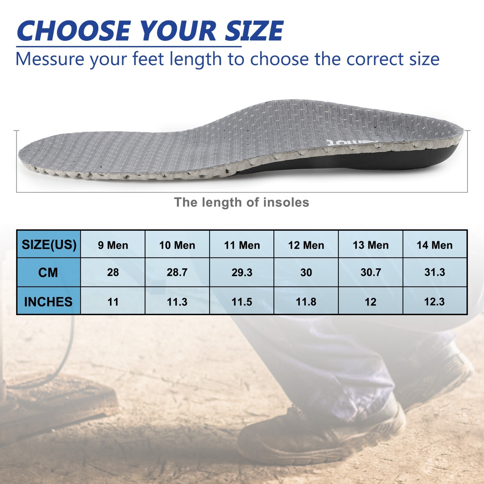 riemot Orthotic Insoles Inserts Flat Feet High Arch Support for Plantar Fasciiti