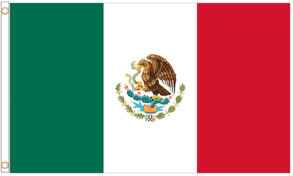 Mexico Polyester Flag - Choice of Sizes