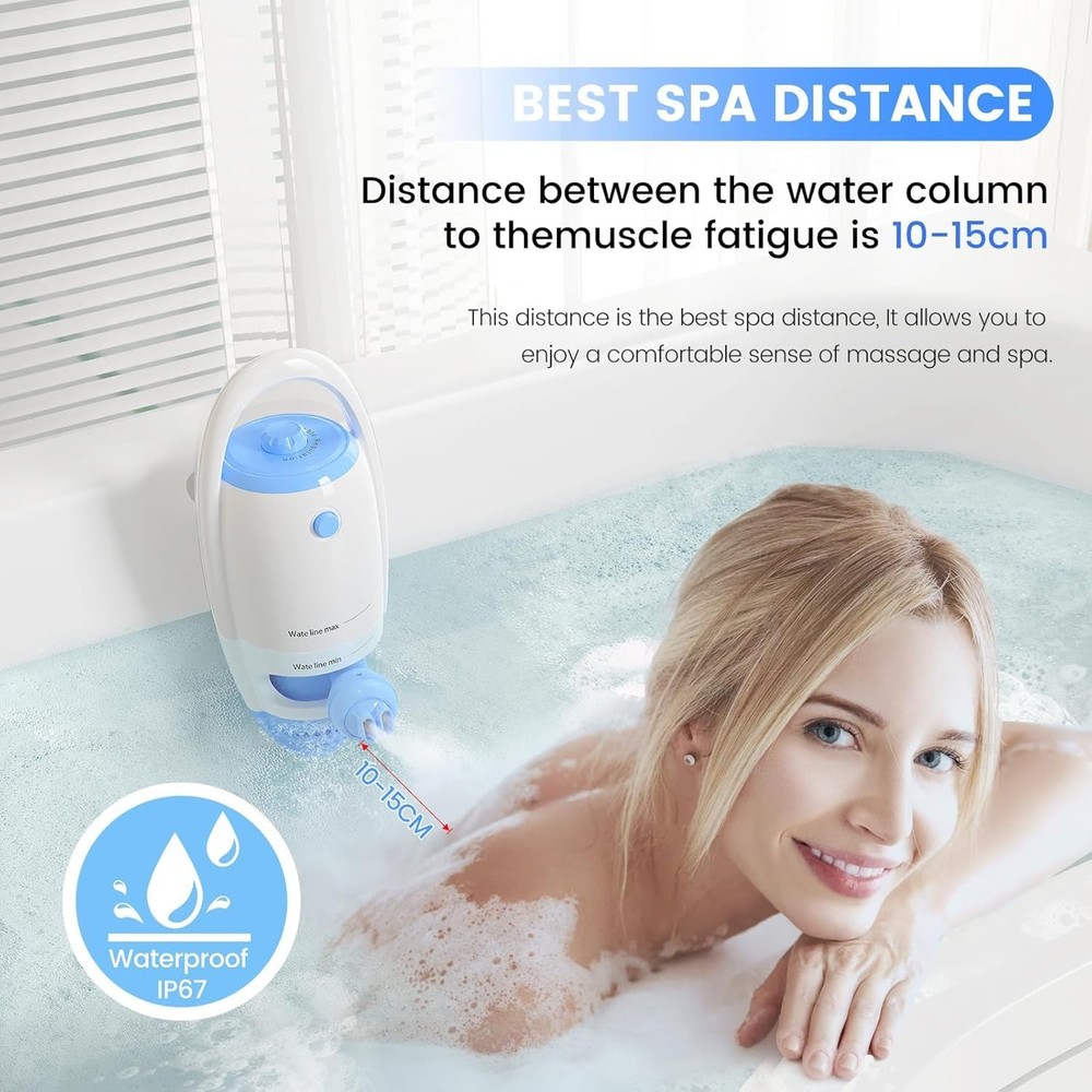 Bath Jet Spa, Jet/Bubble Maker Mode, Bathtub Spa single head, Blue+White