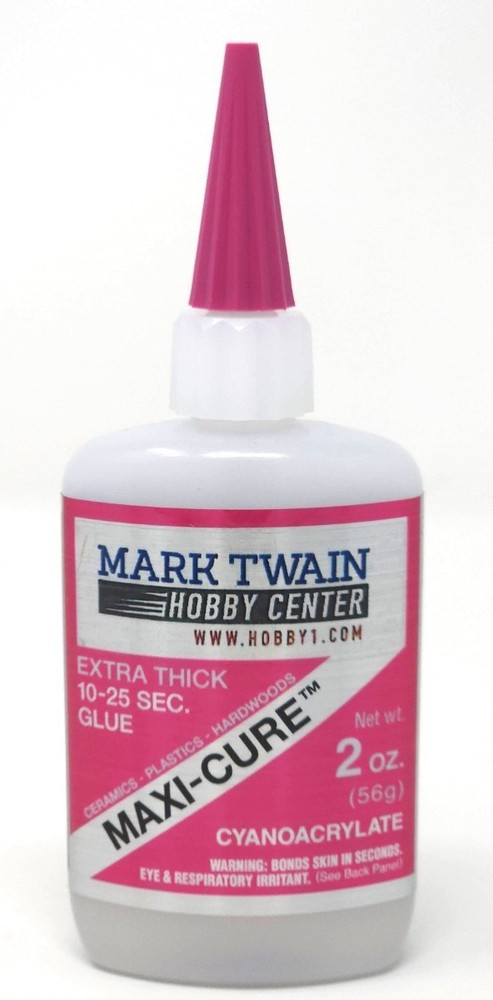 Mark Twain Hobby Maxi-Cure (Extra Thick) Super Glue 2 oz mtw113