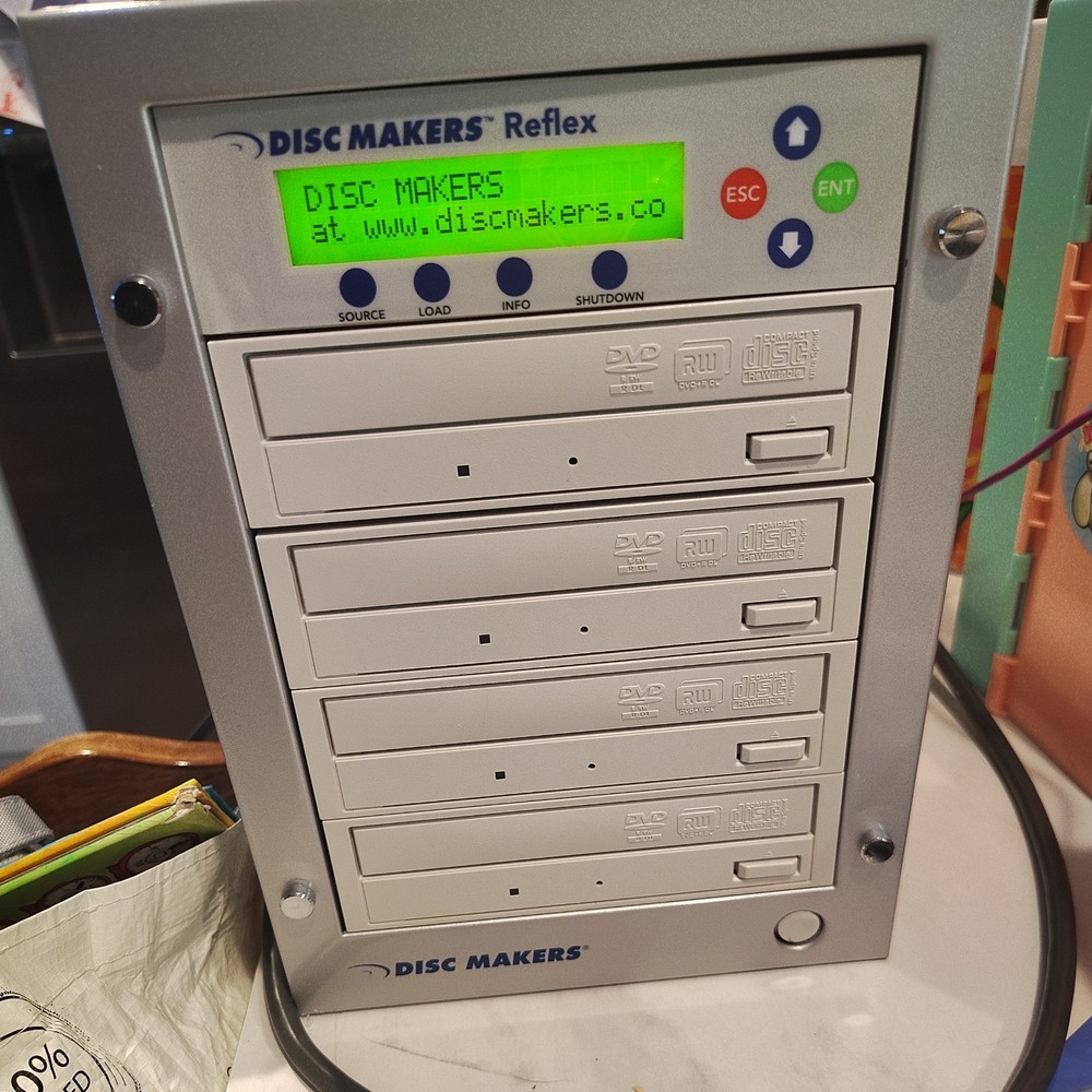 Disc Makers Reflex Max -4 CD/DVD Duplicator Tower 1 -to-3 Great condition