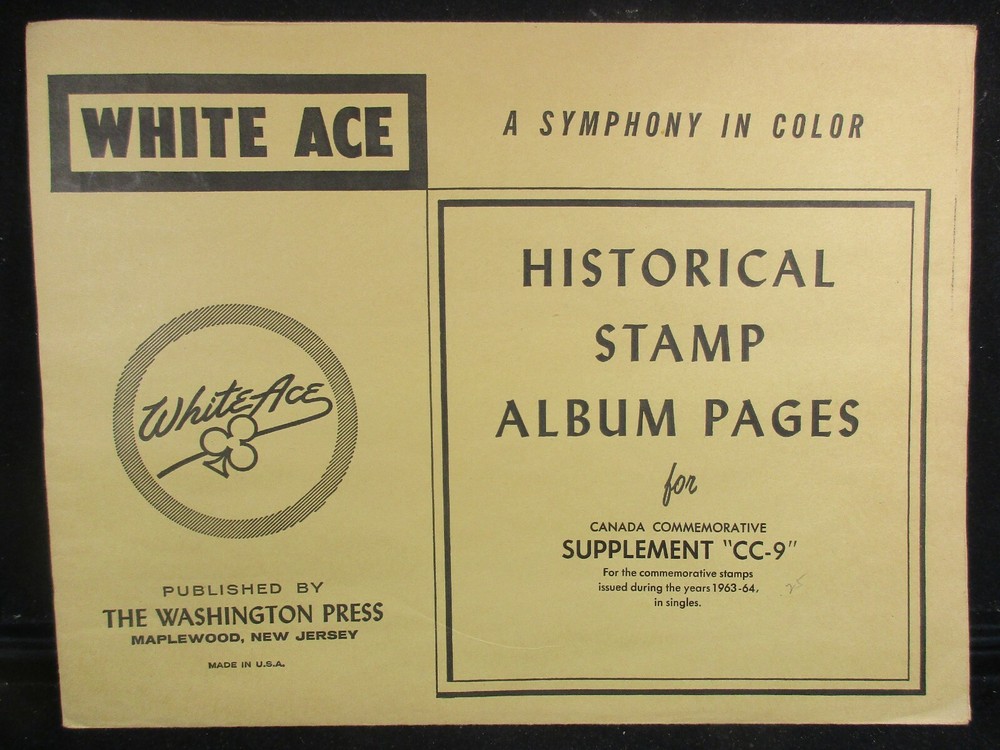 "WHITEACE" CANADA COMMEMORATIVE SUPPLEMENT CC-9 1963-64 FREE SHP.