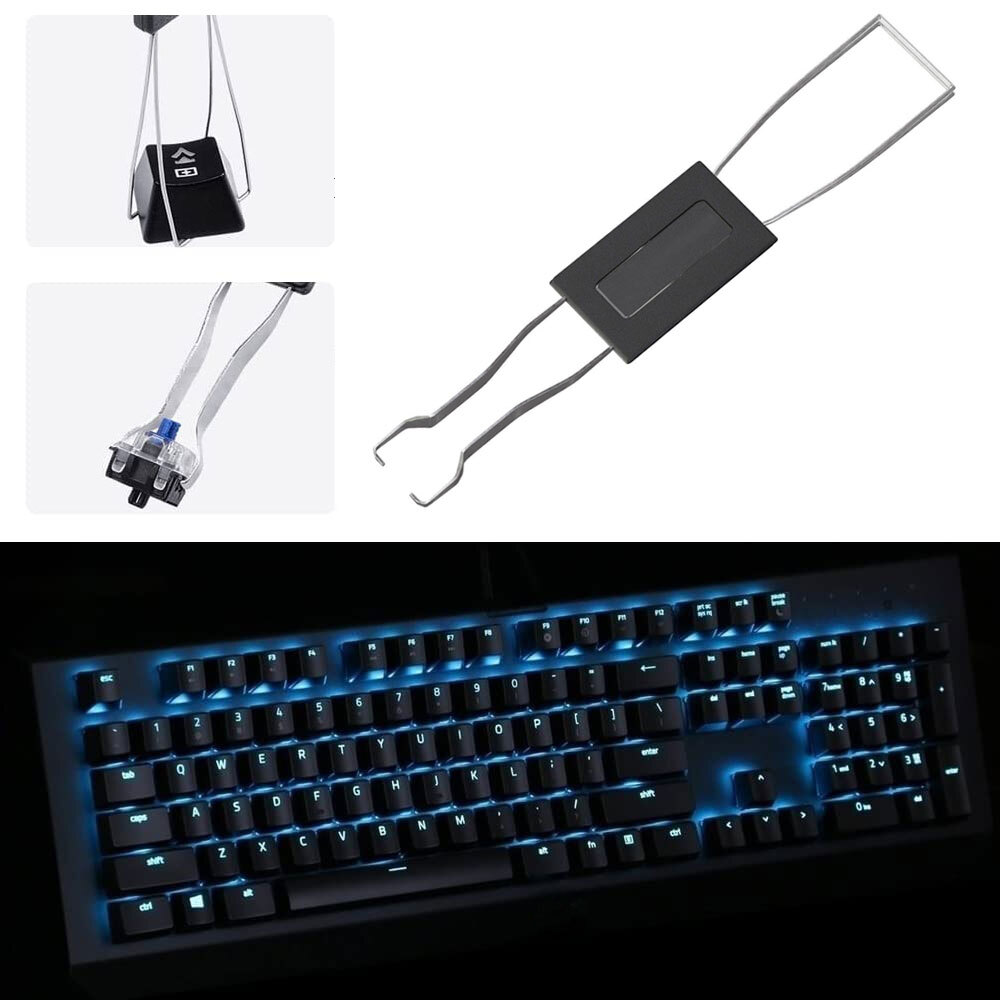 1pc Keycap Puller Switch Steel Puller Wire Gaming Mechanical Keyboard Remover-