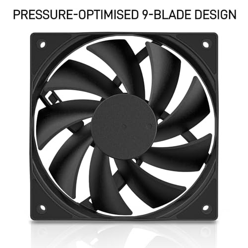 3-Pack 120mm Black Computer Case Fans High Performance Cooling Low Noise 3
