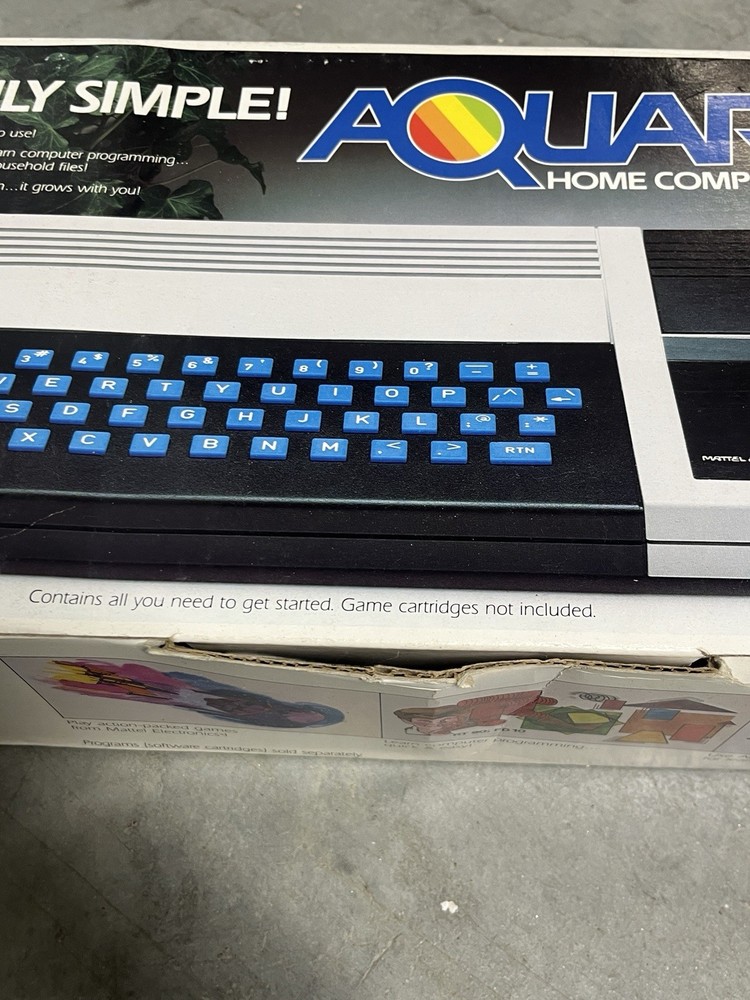 Aquarius Computer System Mattel 1983 #5931 UNTESTED Box Inserts Manual + MORE