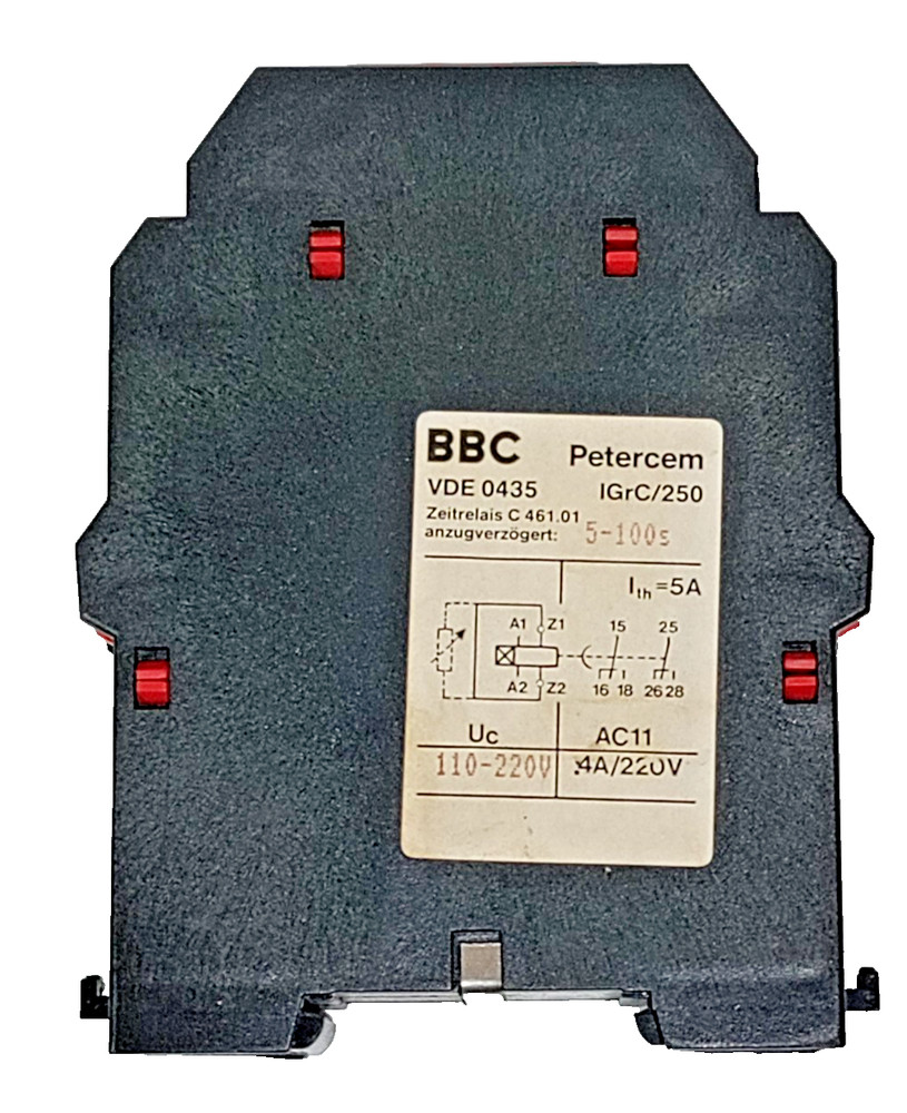 BBC Petercem VDE0435 IGRC-250 TMS Custorapid TIME RELAY C105.2