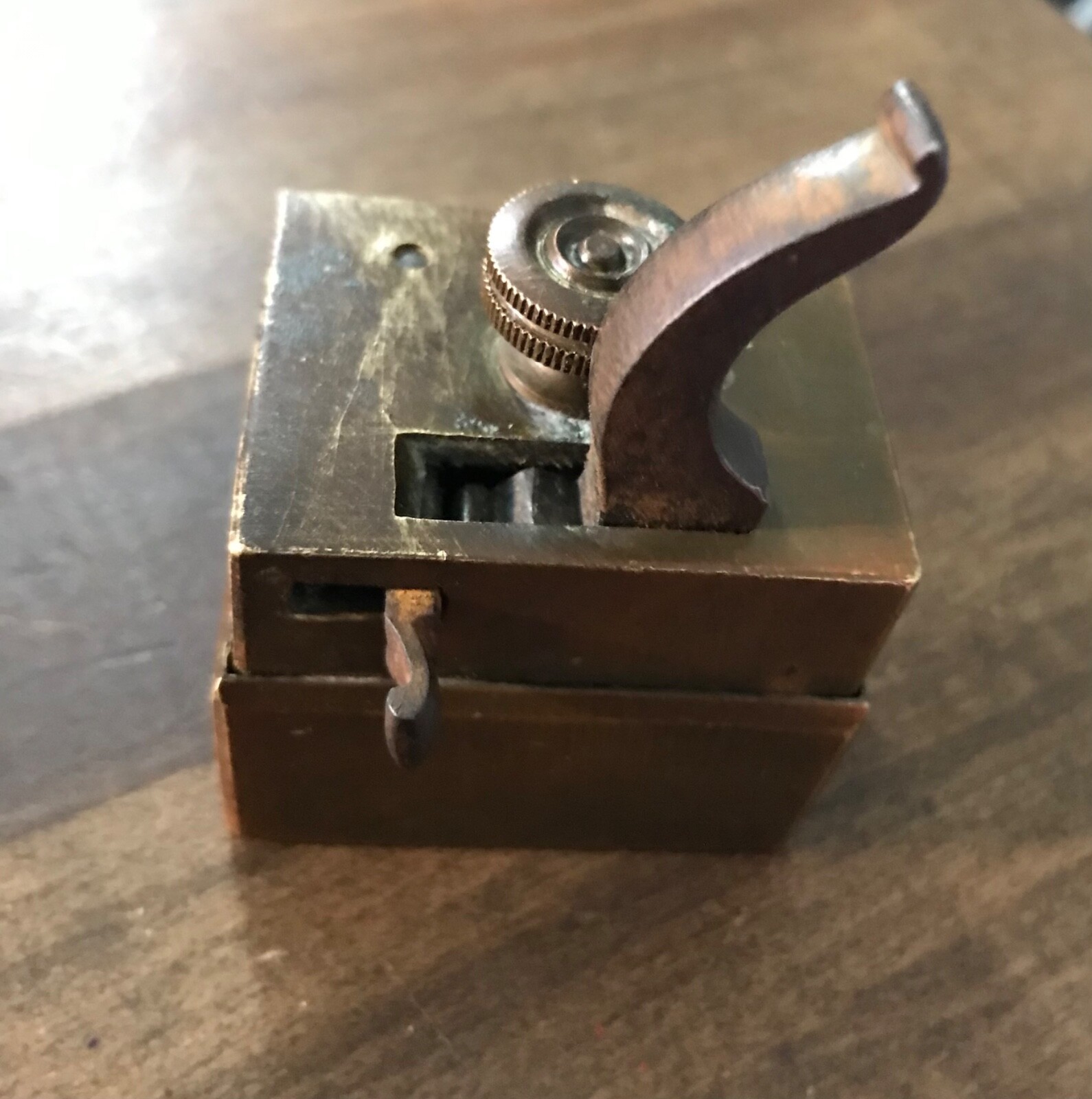 Antique Brass Square brass scarificator 1700 TO 1900