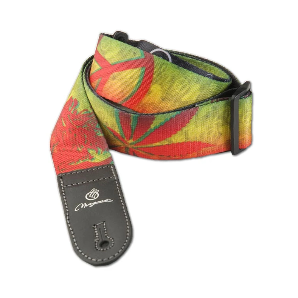 Magma Leathers 2" Soft-hand Polyester Guitar Strap Sublimation-Printed Reggae