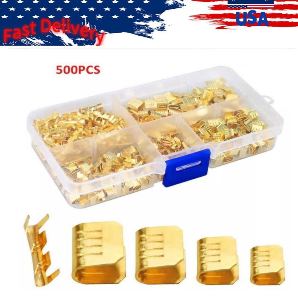 500PCS U-shaped Crimp Terminal Wire Docking Quick Connectors USA