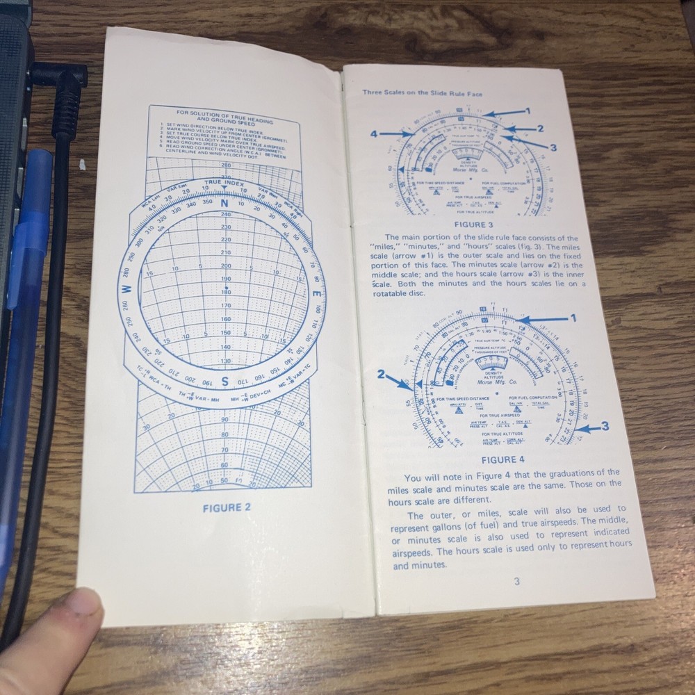 Morse Mfg. Co E6B Flight Computer Manual Booklet