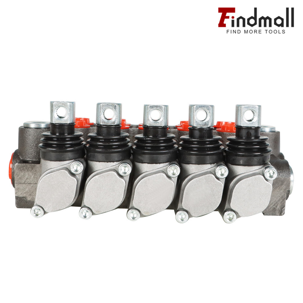 5 Spool Hydraulic Control Valve Double Acting 13 GPM 3600 PSI SAE Ports