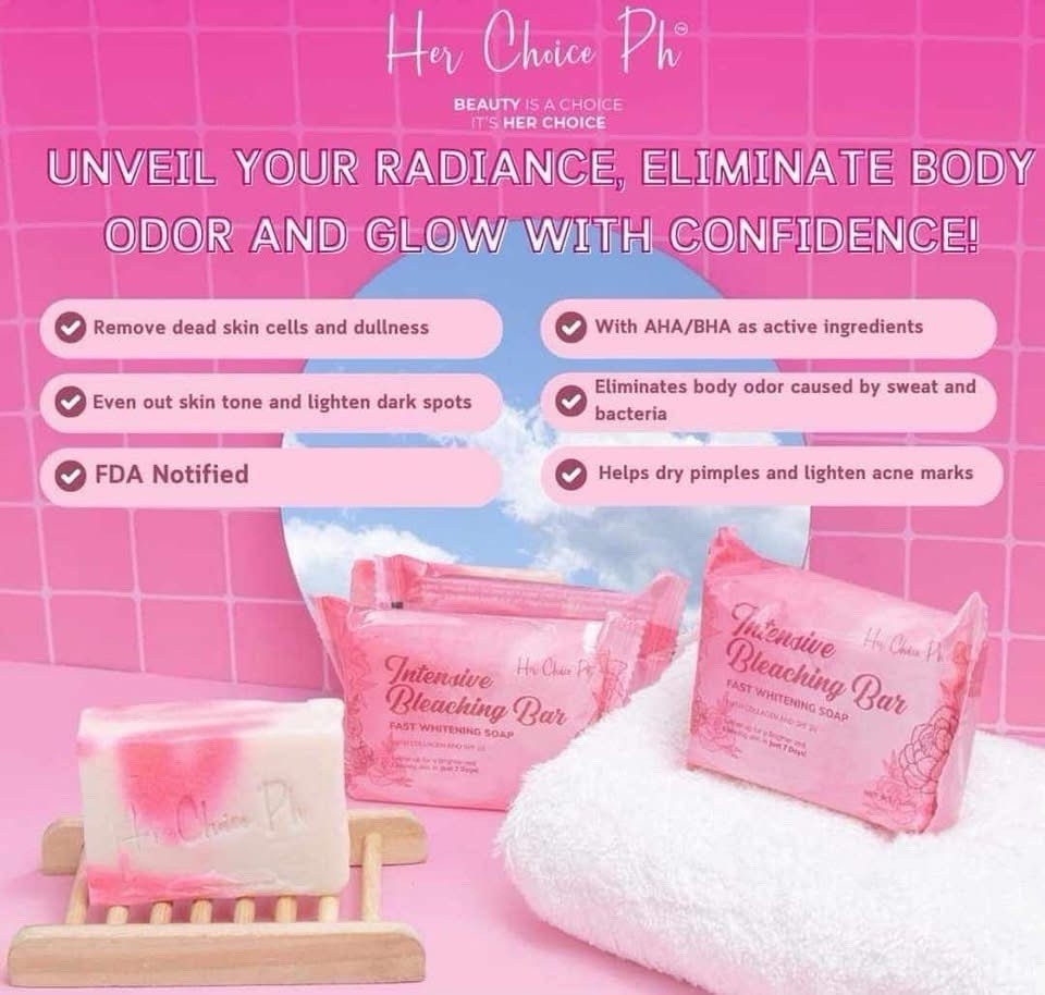 Her Choice Intensive Bleaching Bar Fast Whitening Soap 120g ( 1 BAR ONLY)