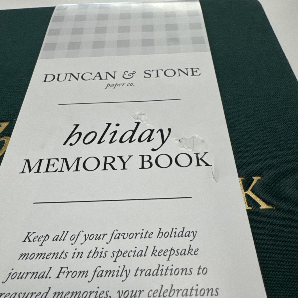 Holiday Memory Book by Duncan & Stone - Emerald - Hardback