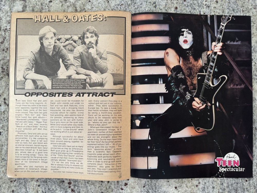 KISS 1978 TEEN SPECTACULAR MAGAZINE GENE PAUL ACE PETER AUCOIN VINTAGE MEGA RARE