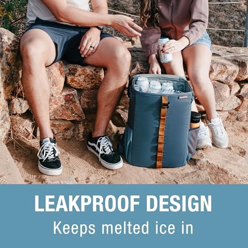 Collapsible Backpack Cooler, 24 Can Insulated Backpack Cooler, Soft Sided