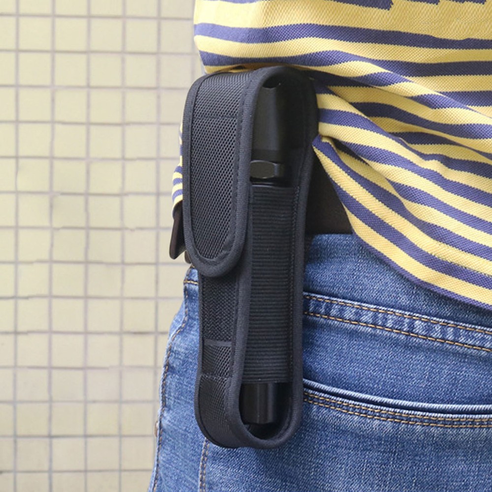 Flashlight Pouch Holder Nylon Belt Holster LED Flashlight Torch Protective Case