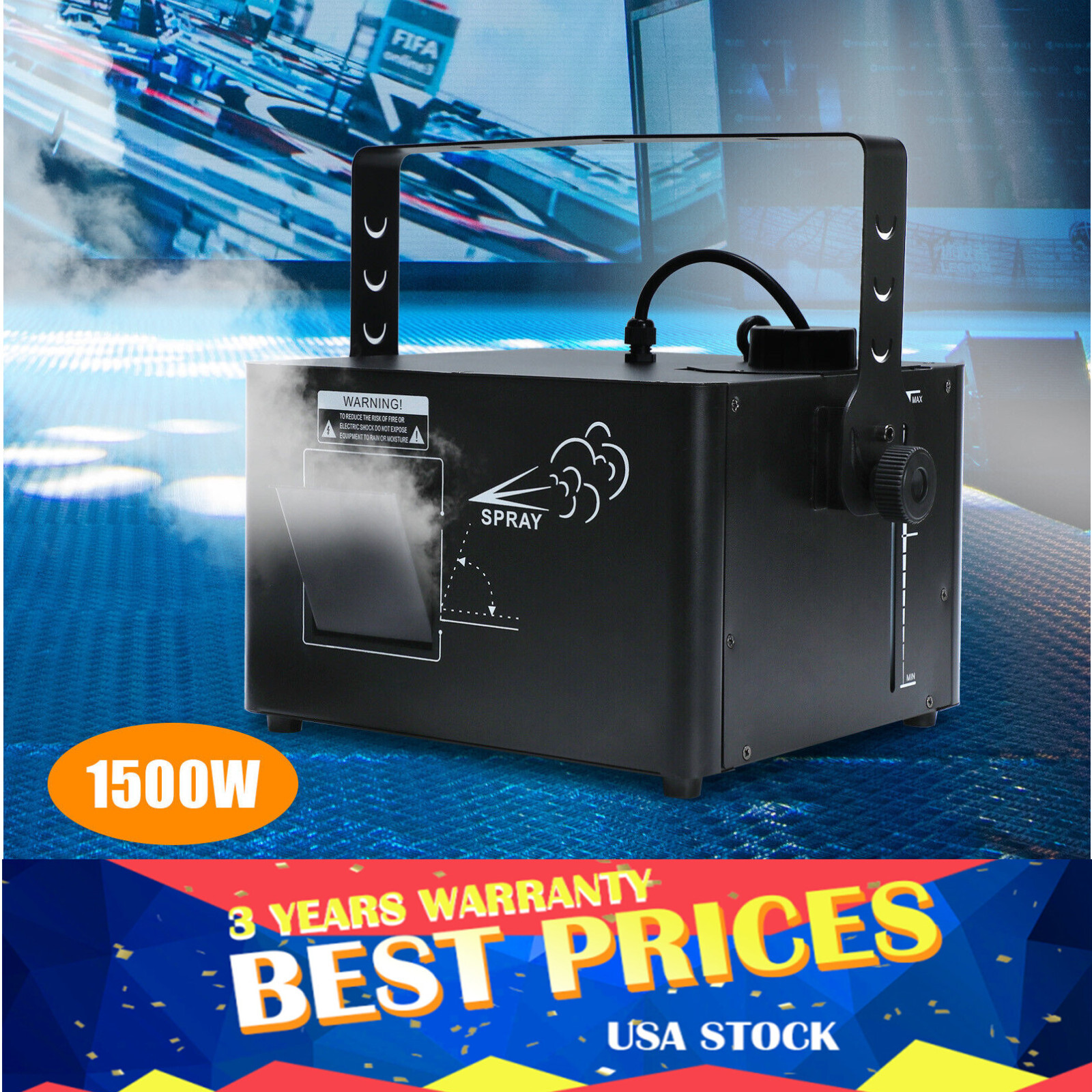 DMX 1500W Low Profile Hazer Haze Smoke Fog Machine Theater DJ Stage Effect & RC