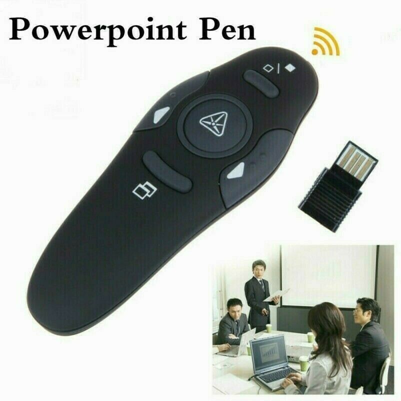 USB Powerpoint Clicker Wireless Remote Control PPT Presenter Pointer Pen NLK