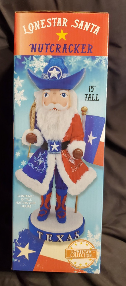 Texas Lonestar Santa Nutcracker - 15 Inch