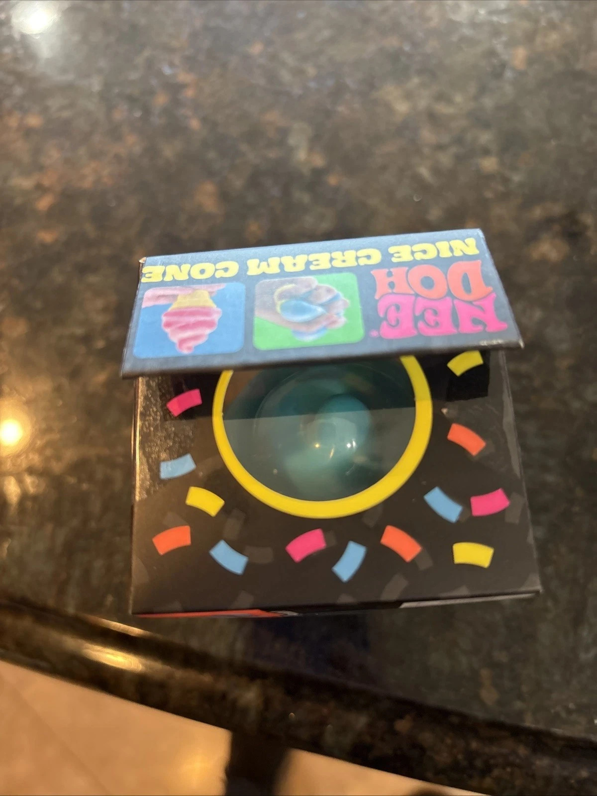 2026 BLUE NeeDoh NICE CREAM CONE Ice Cream Swirl Squishy Toy NEE DOH Stress Ball