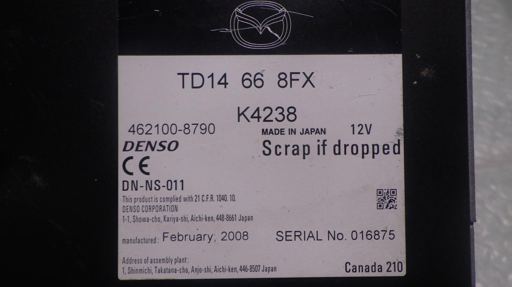 08 MAZDA CX-9 Info Screen TD1466DF0F