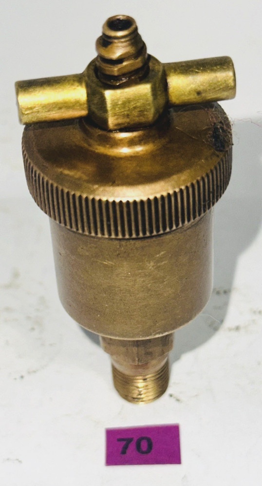 Brass Automatic T-Handle Spring Loaded Grease Cup Hit Miss 1/8"