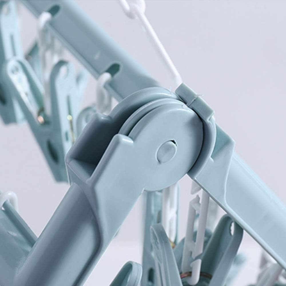 Lightweight 32-Clip Hanging Drying Rack: Foldable & Easy Storage Solution