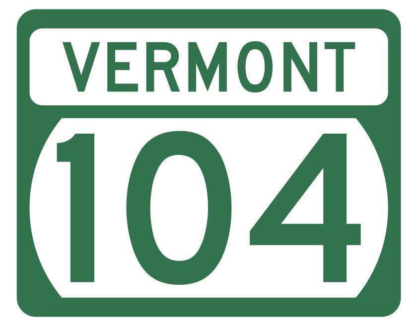 Vermont State Highway 104 Sticker Decal