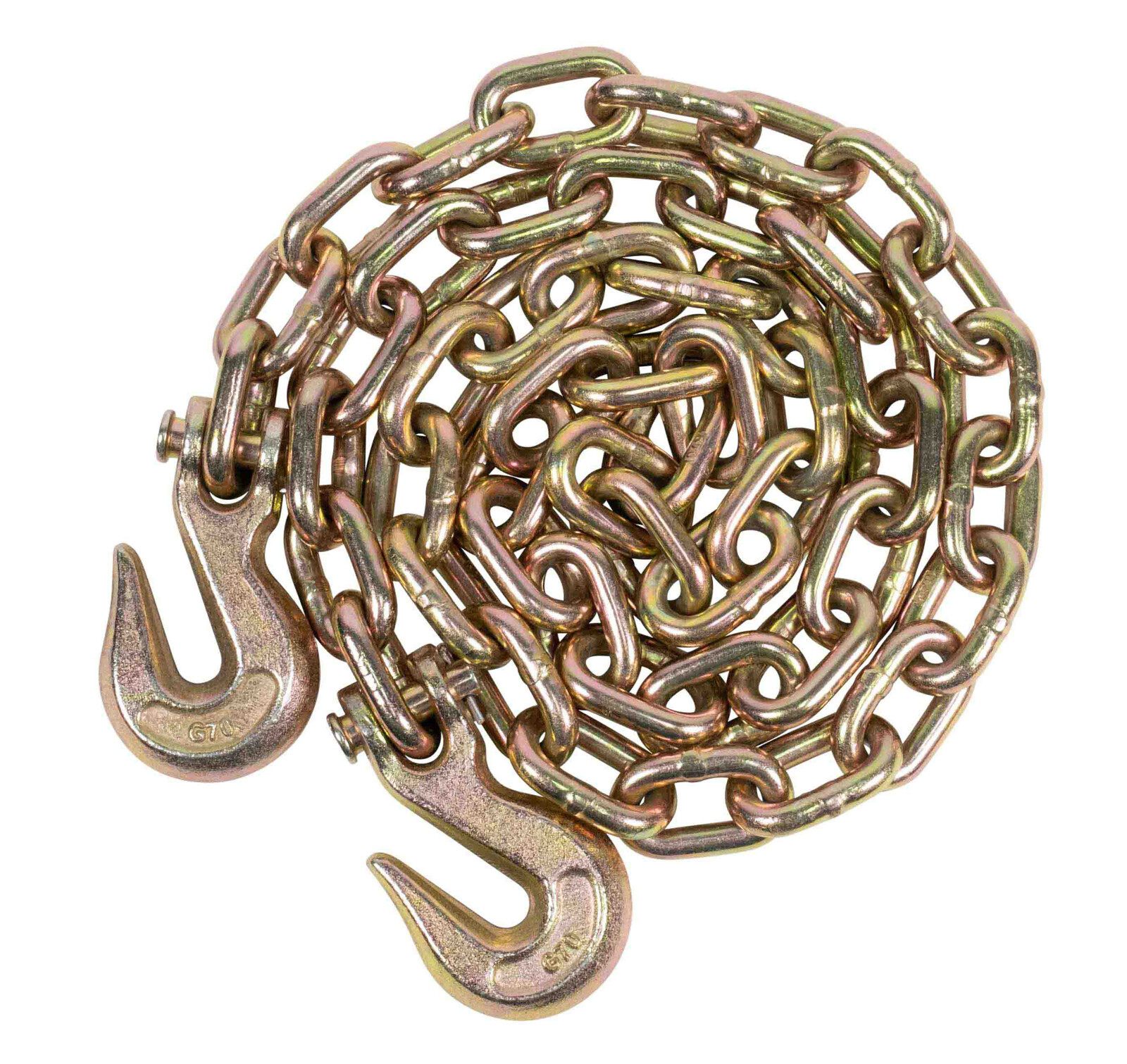 (4 Pack) 3/8" X 12' G70 Chain with Grab Hooks, WLL 6,600 lbs