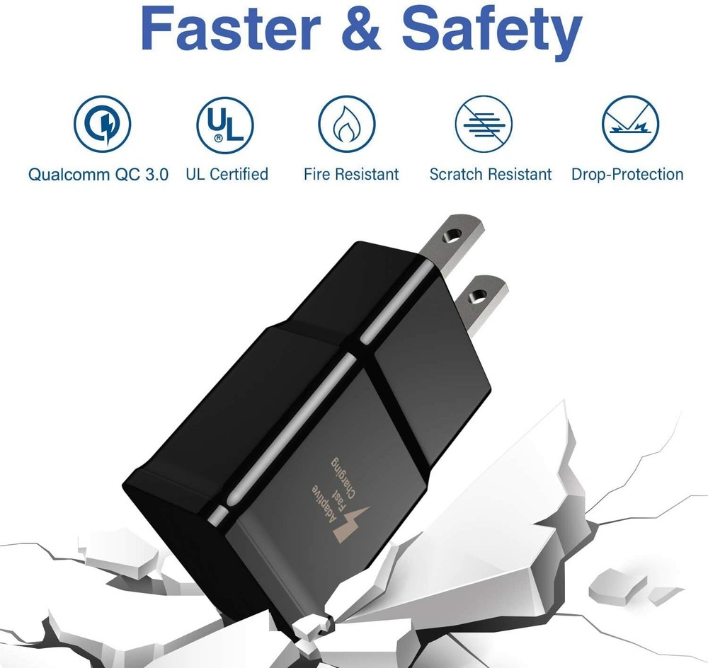 For Android Samsung US Plug Adaptive USB Fast Wall Charger Universal Adapter Lot