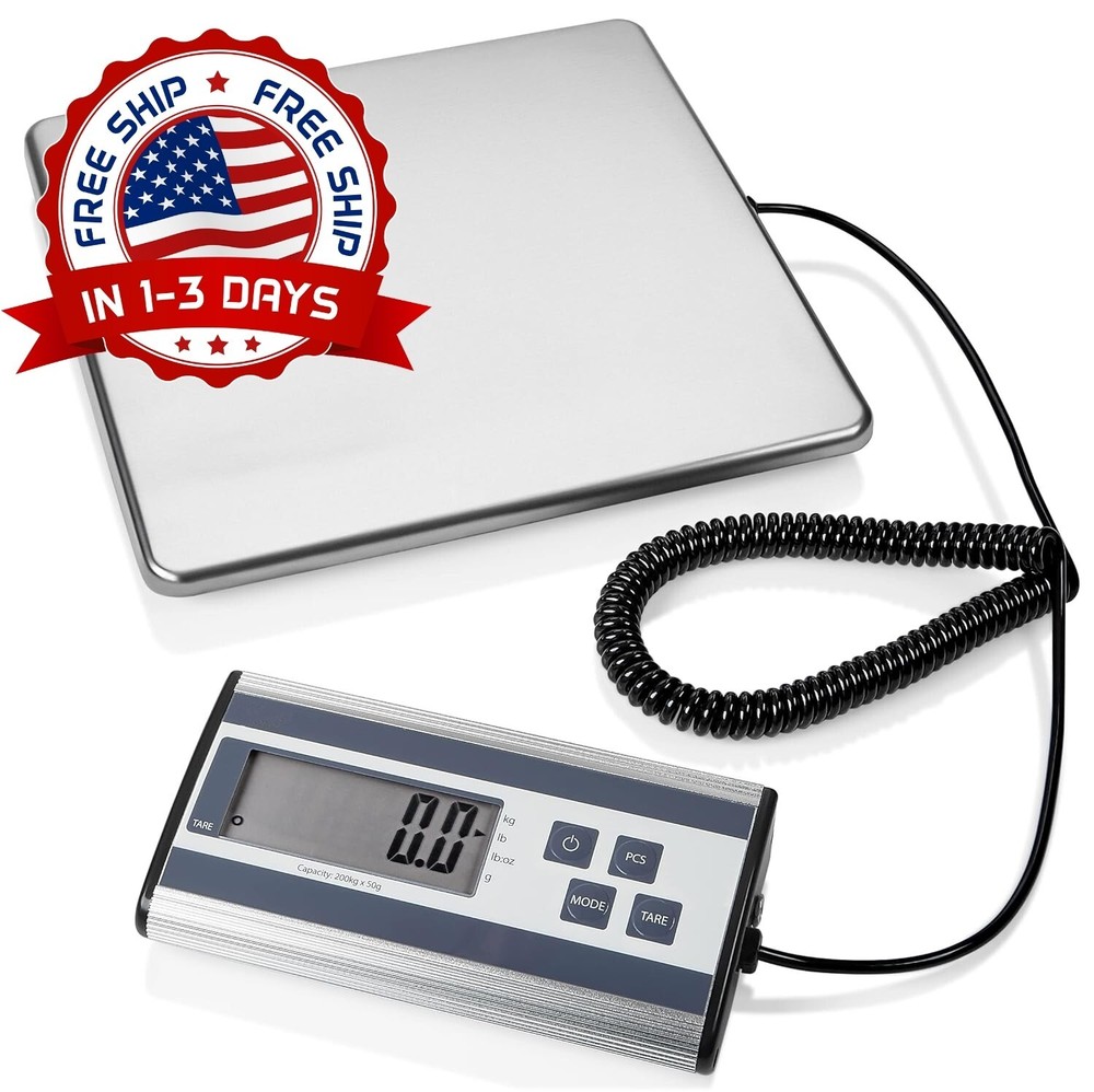 Báscula De Envío De 440 Libras Con Plataforma Digital LCD Resistente NUEVO US.