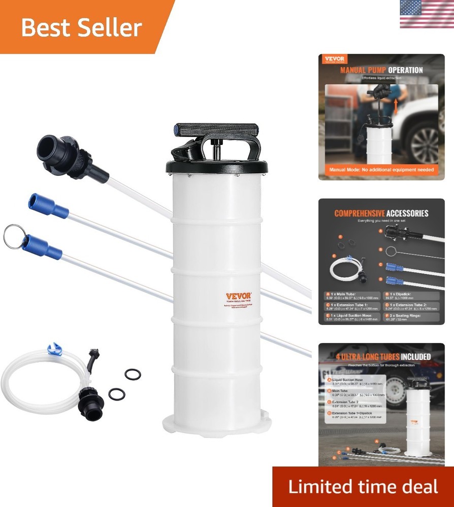 Convenient 6.5L Oil Pump Extractor - Effortless Fluid Changes for Your Engine