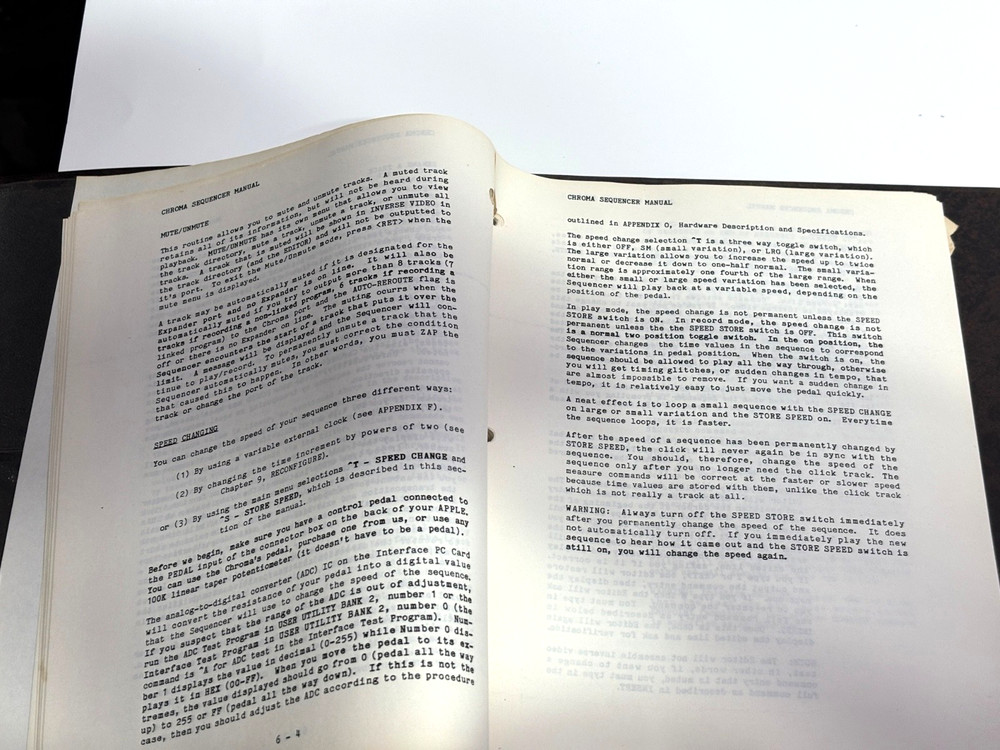 Vintage Rhodes Chroma Binder + Manuals – Programming, Interface & Performance