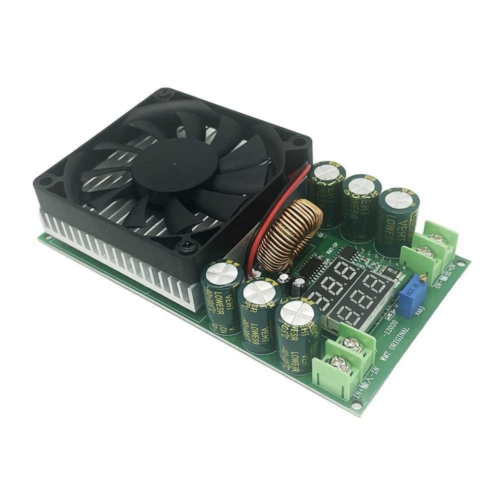 High Power Adjustable Step Down Module with Cooling Fan for Solar Battery Use