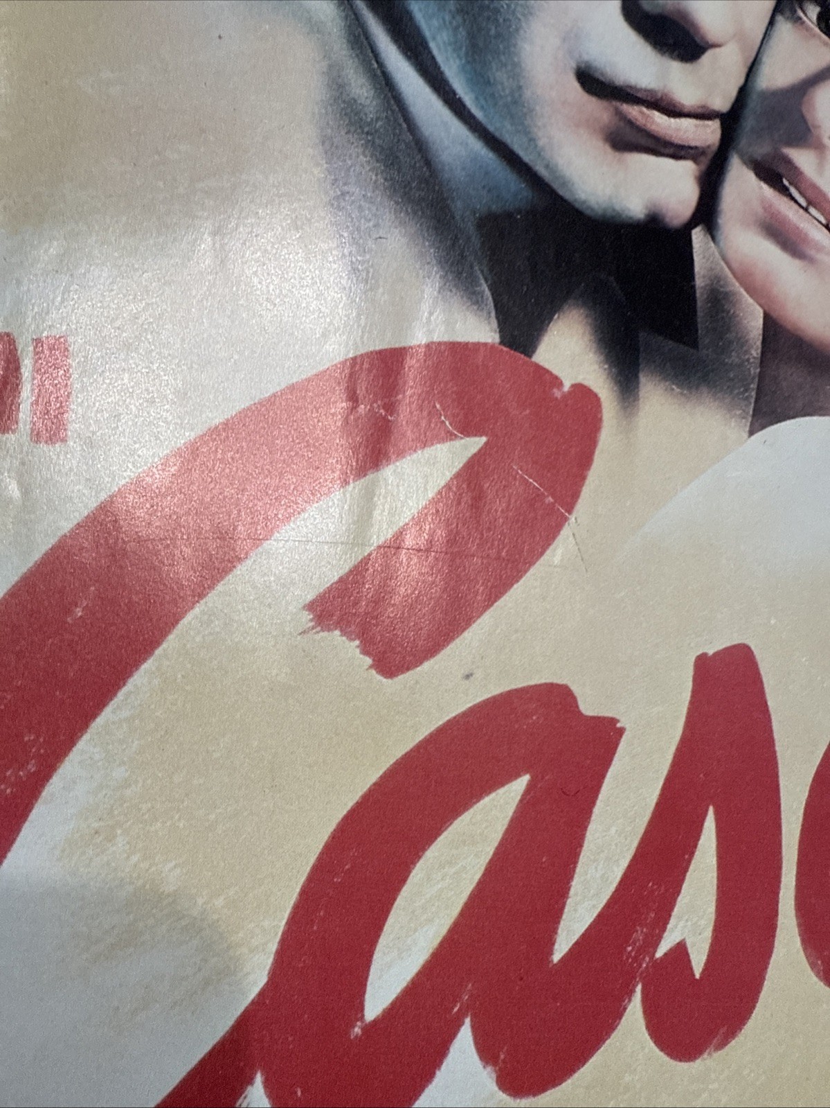 Vintage Casablanca Movie Poster 23 x 18 3/8 Inches