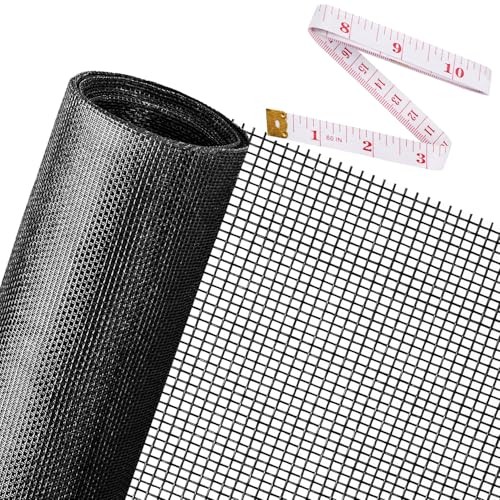 Replacement Window Screens, 48X118 Inch Durable Window Screen 48"x118"Black