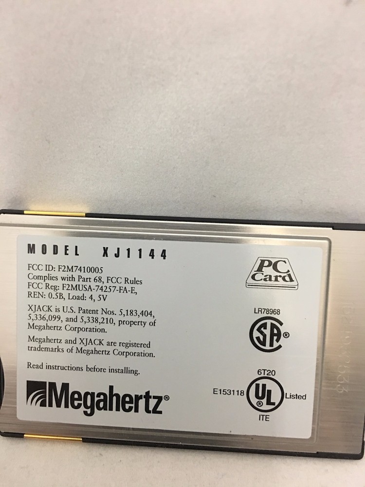 Megahertz PCMCIA Fax/Modem Card