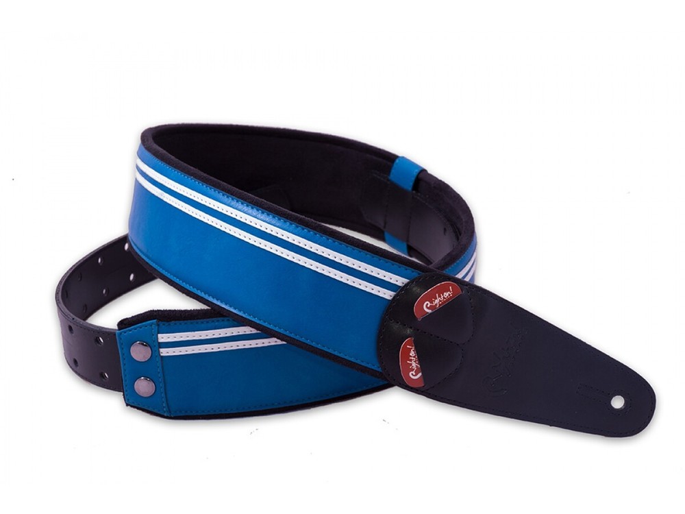 RightOn! Mojo Race Blue Guitar Strap