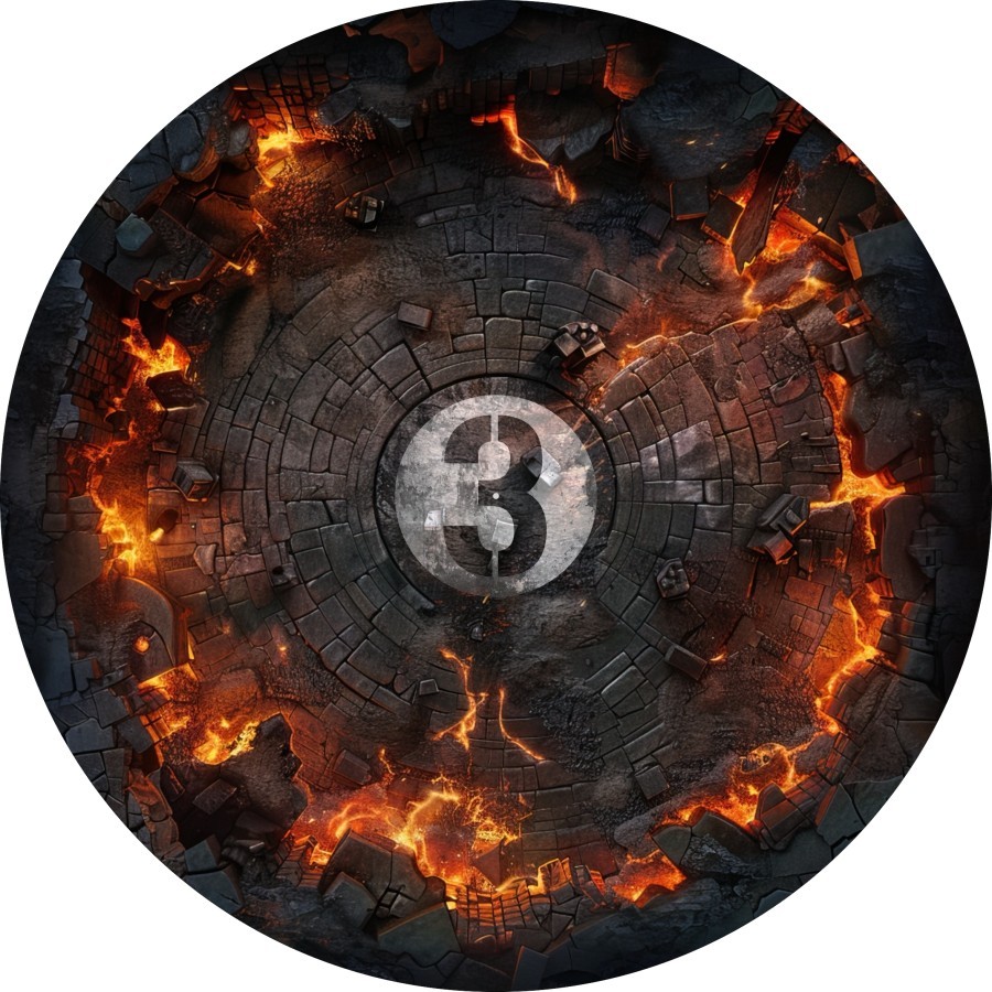 Objective Markers Set - 7.57" - Hellscape - Compatible w/ Warhammer 40K