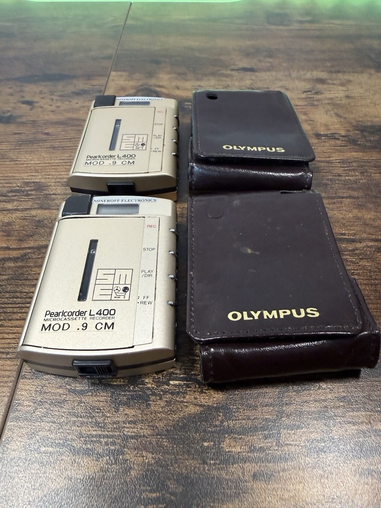 Olympus Pearlcorder L400 Microcassette Recorder -Tested/Working