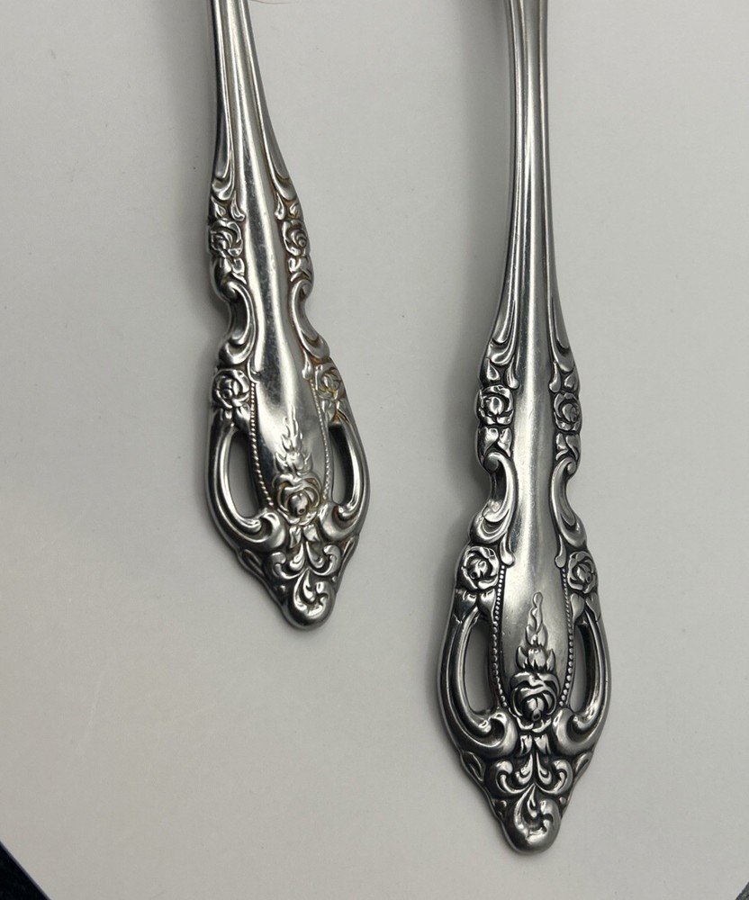 Oneida Brahms 2 PCs Stainless Gumbo Soup Spoon And Solid Casserole Serving Spoon
