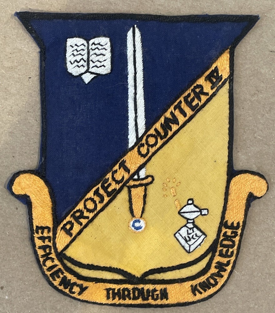 Vietnam era Thailand made patch Project Counter 4 "efficiency through Knowledge"