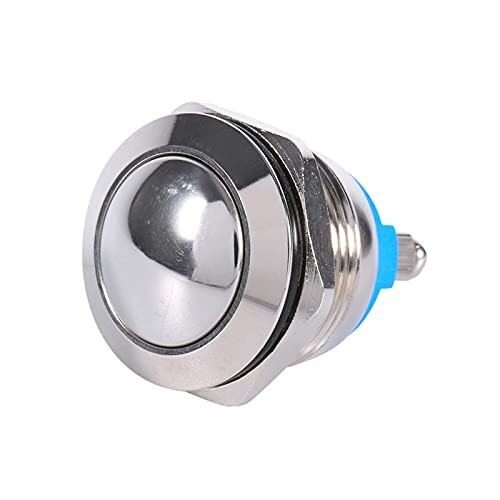 Car Push Button Switch, 19mm 3A 12VAuto Push Button Switch Round Shape Horn