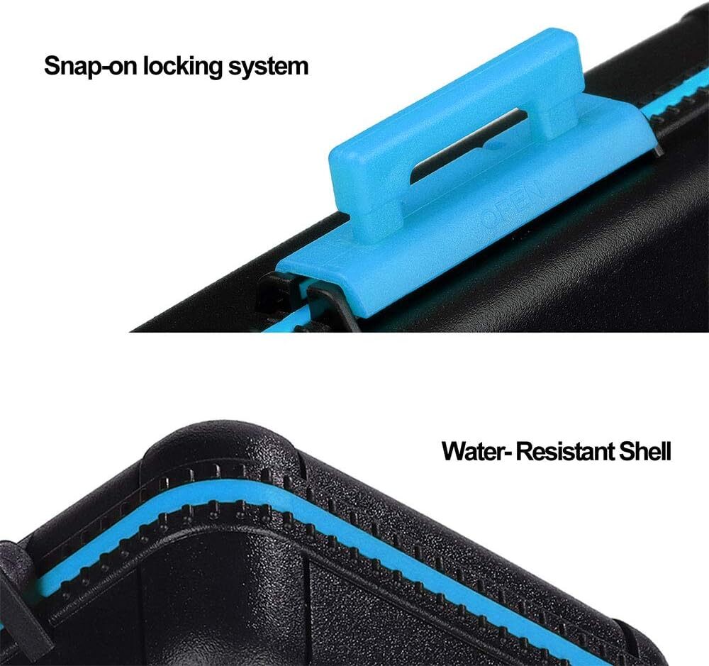 LENSGO Camera Battery Memory Card Case, Hard Protector Case Blue