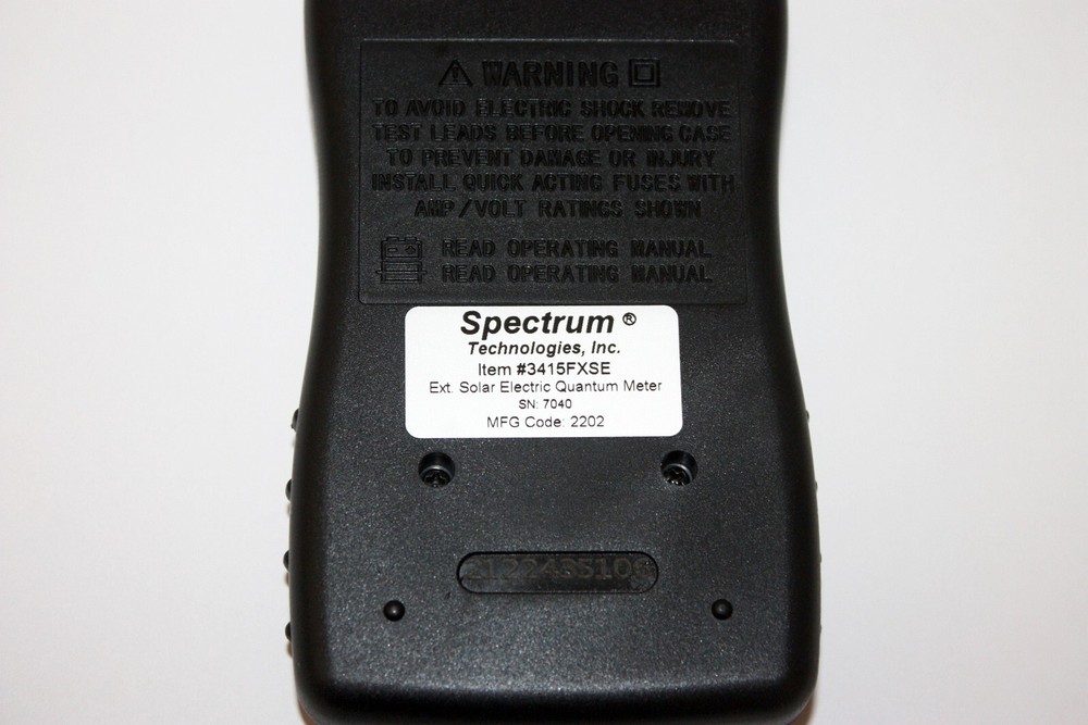 Spectrum Technologies 3415FXSE LightScout Solar/Electric Quantum Meter, Ext Sen