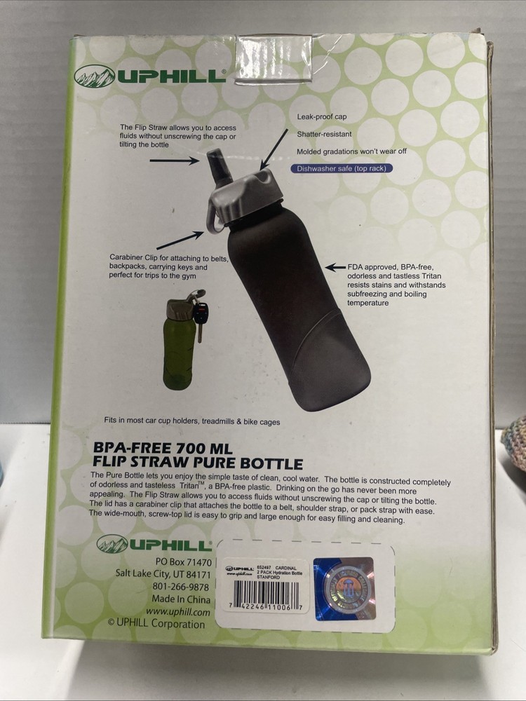 Uphill 2 Pack Hydration Bottles Collegiate Edition