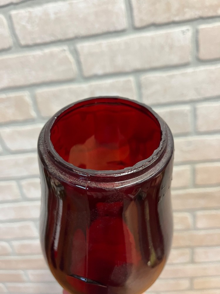 Dietz Fitzall Ruby Red Glass Lantern Globe Replacement 2H Loc-Nob