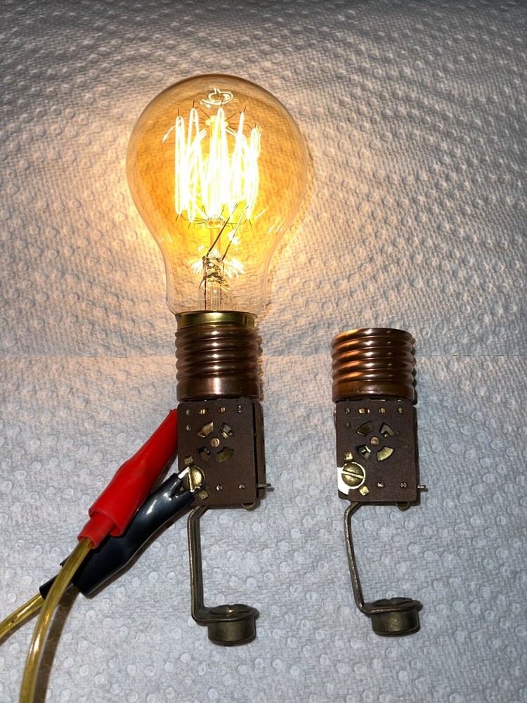 1920’s Antique Pull Chain Candlestick k Socket Arrow (Pair)