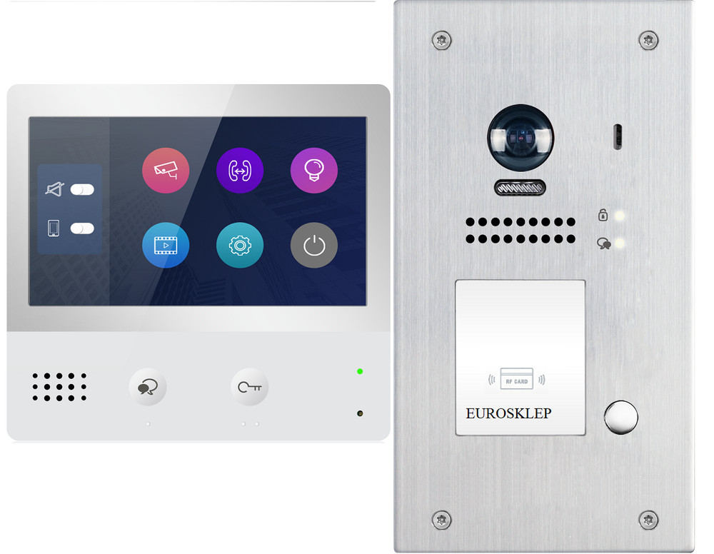 Video Door Phone Intercom System 1 Family Home Video Intercom 170° Camera